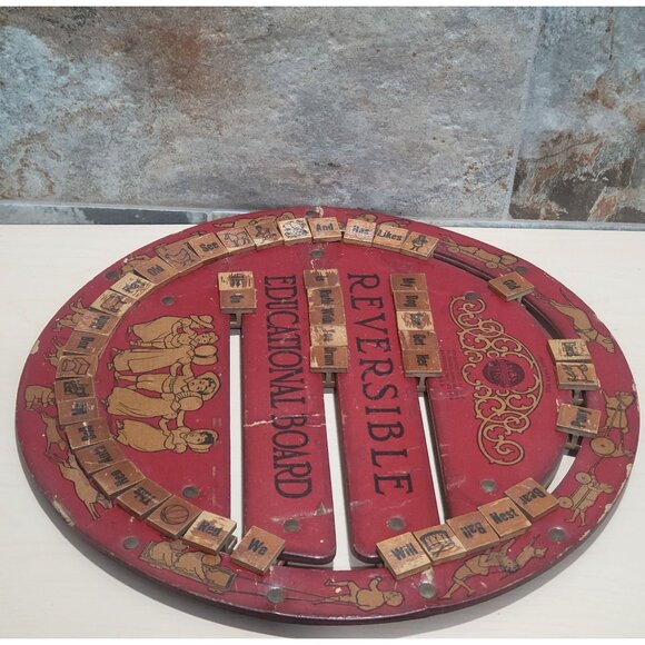 Vintage Cress Reversible Educational Board Cressco Educational Board Spelling Co - Picture 12 of 14